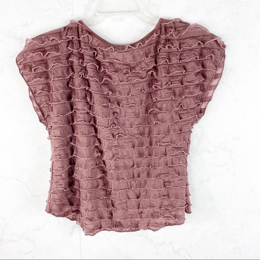 [CR] Flirty Ruffle Crop Top
